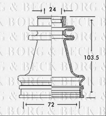 BORG & BECK bcb2638 -  Пыльник, приводной вал
